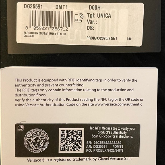 AUTHENTIC and current season Versace Medusa Stud Earrings Brand NEW! - Picture 5 of 7